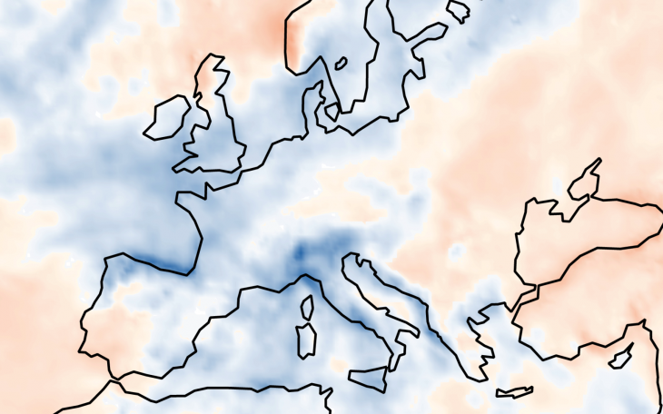 Autunno 2019, anomalia temperature